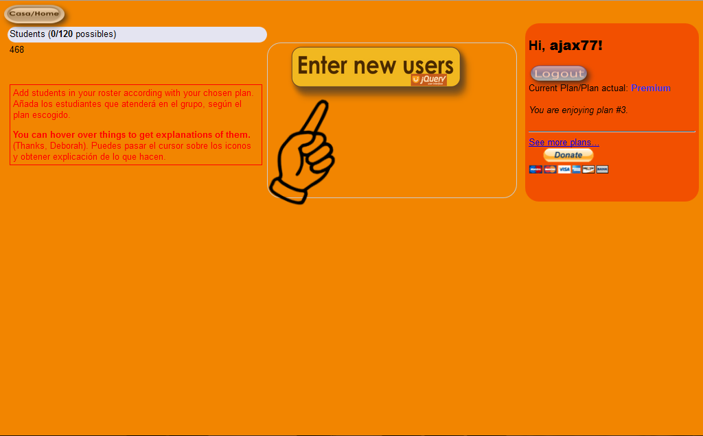 Screenshot of Add-Remove Students